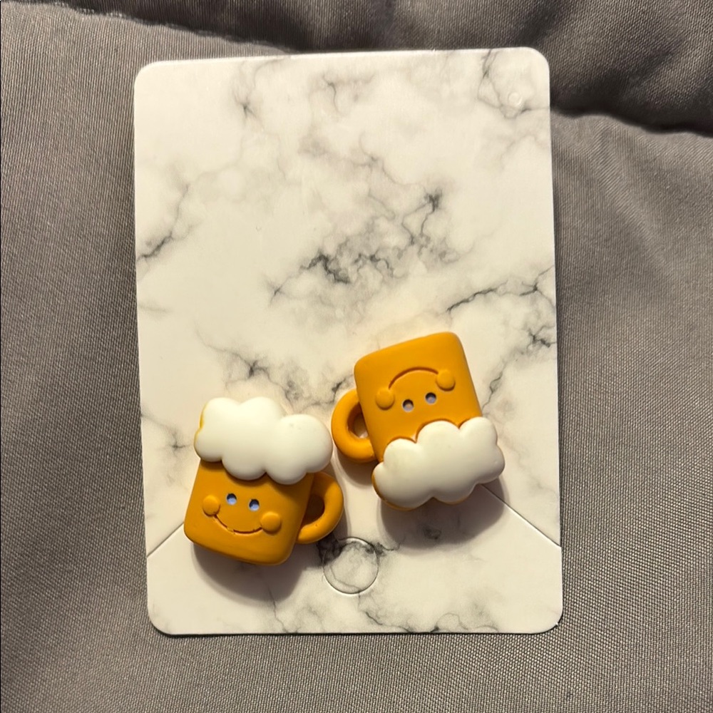 Playful Beer Mug Earrings
